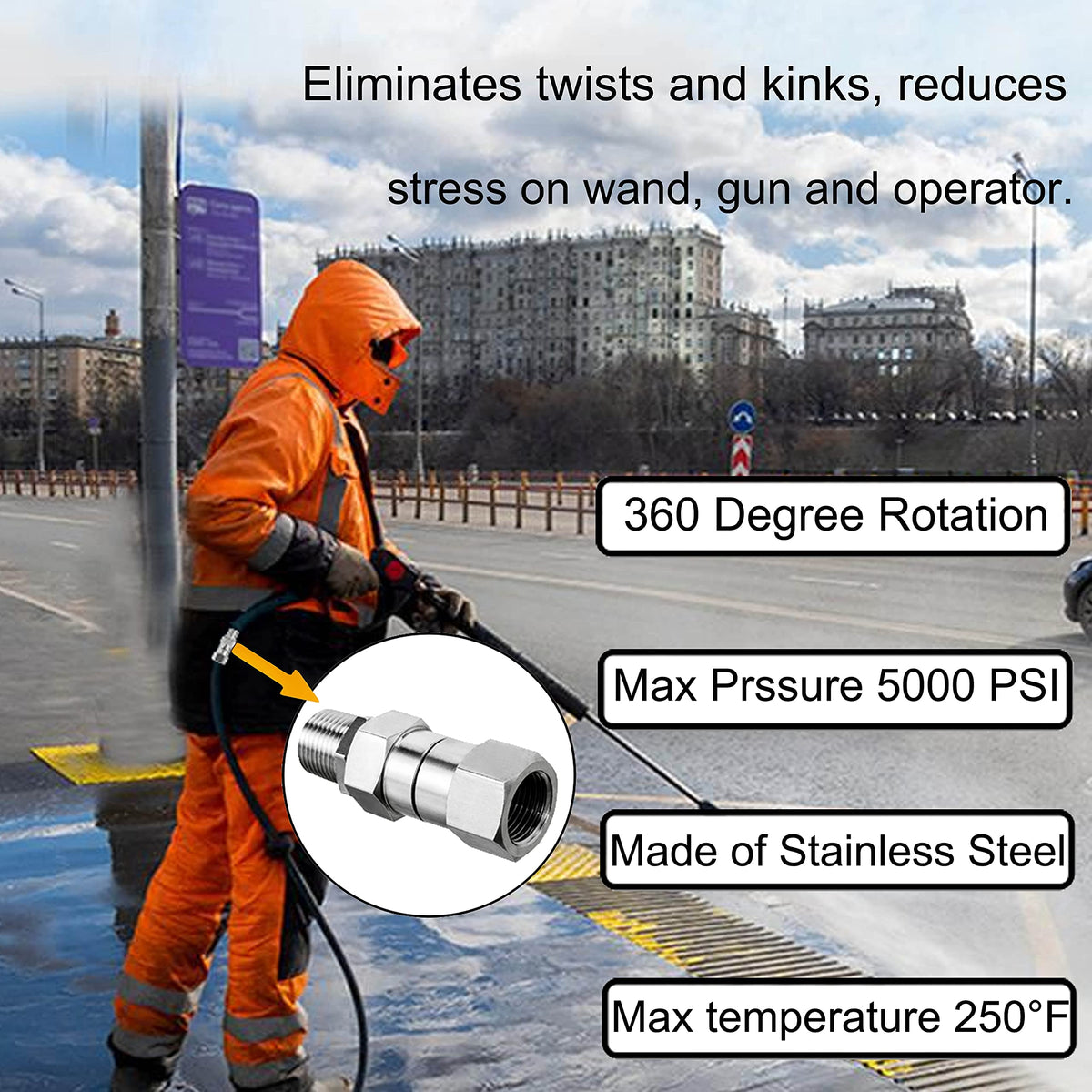 Raincovo stainless steel 304 construction resists corrosion in outdoor use