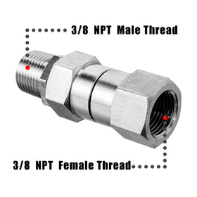 Raincovo 3/8-inch NPT fitting ensuring precise, leak-free hose and gun connections