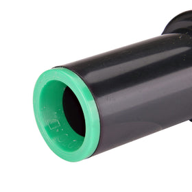 Raindrip unit demonstrates a watertight connection between tubing and MPT end