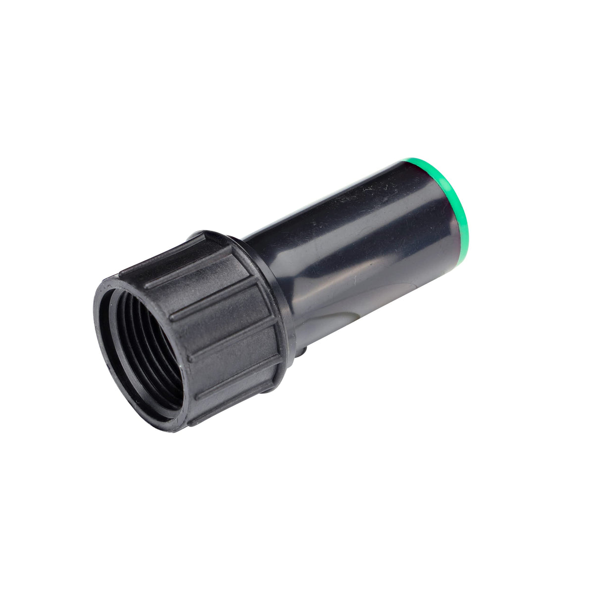 Raindrip compression swivel adaptor connects 1/2 in tubing to 3/4 in MPT for drip irrigation