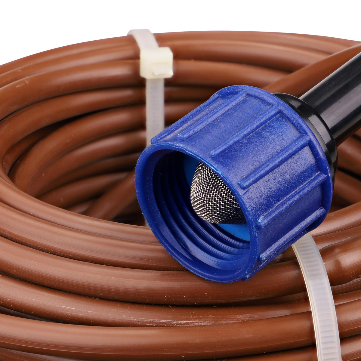 Raindrip end plug sealing the irrigation line