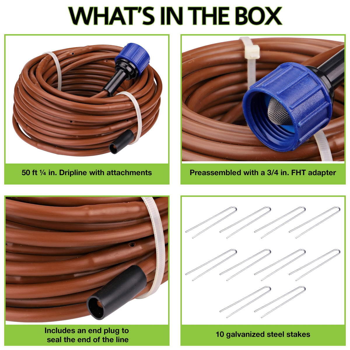 Raindrip swivel adapter demonstrating quick connection to water source
