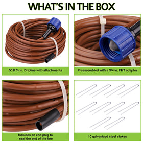 Raindrip swivel adapter demonstrating quick connection to water source