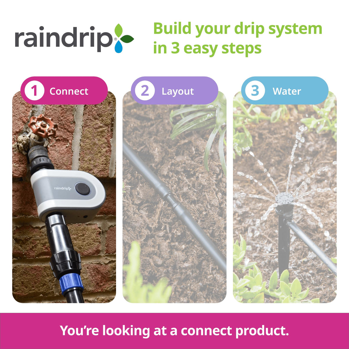 Raindrip R875CT battery compartment powers the timer when unplugged