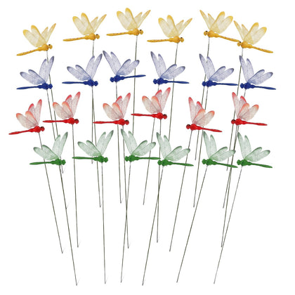 RAINFLOW dragonfly stake red color brightens gardens and helps deter small insects