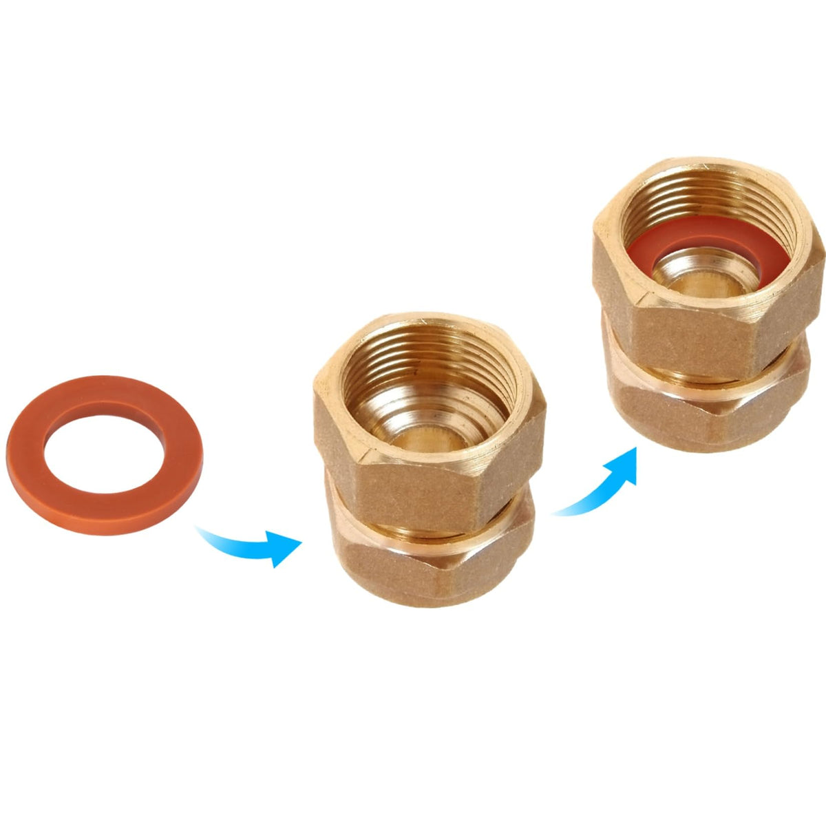 RAINFLOW washers ensure faucet and spigot compatibility and seal.