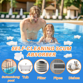 RAINFLOW hot tub scum absorber collects floating impurities for cleaner spa water