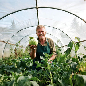 RAINFLOW raised-bed netting fits hoops and beds for flexible garden protection.