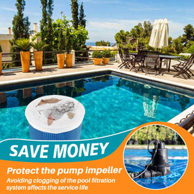 Skimmer socks trap leaves, pollen, insect debris for cleaner pool water.