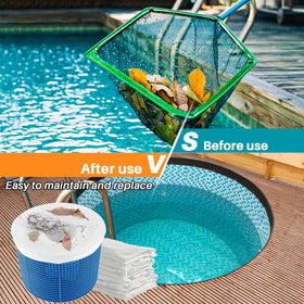 RAINFLOW universal nylon filter sock traps fine particles to keep water clear.
