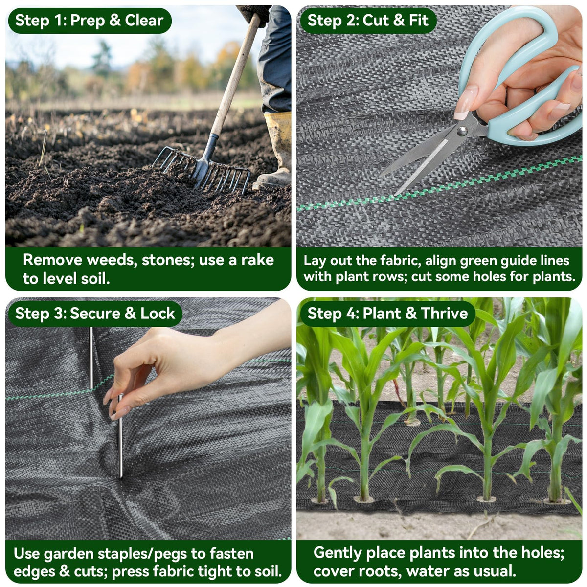 RAINFLOW weed barrier fabric breathable water permeable lets moisture reach soil.