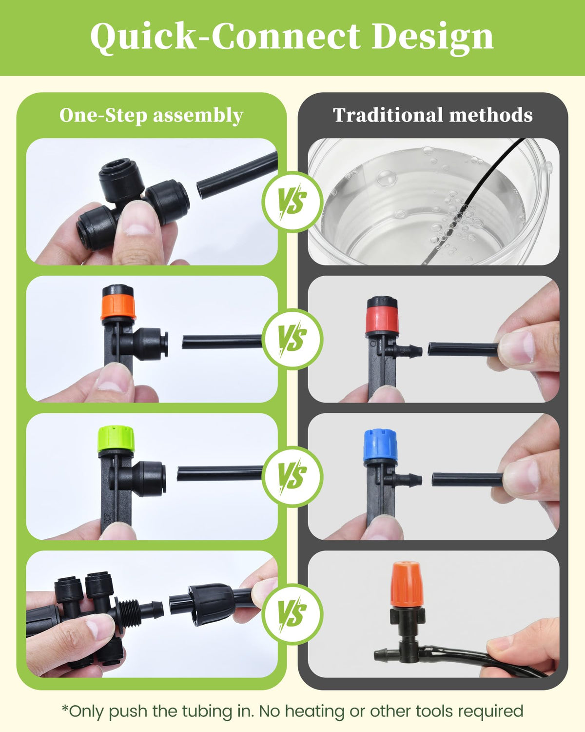 RAINPOINT garden system with 30 nozzles for lawns and beds
