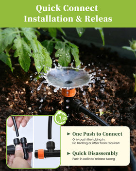 RAINPOINT 360° vortex emitter delivering precise irrigation