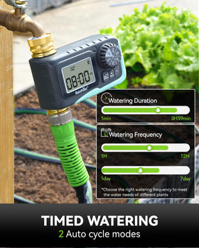 RAINPOINT automatic watering mode helps schedule plants while you’re away.