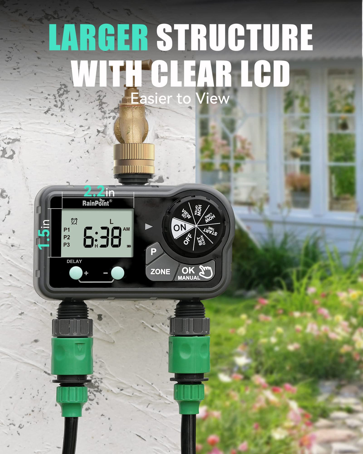 RAINPOINT timer for outdoor use in garden settings