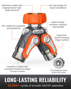RAINPOINT ergonomic 19inch handle offers easy grip even with gloves