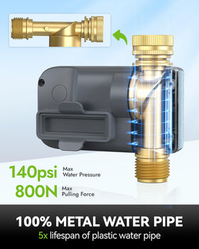 RAINPOINT timer features full-flow design for efficient irrigation performance.