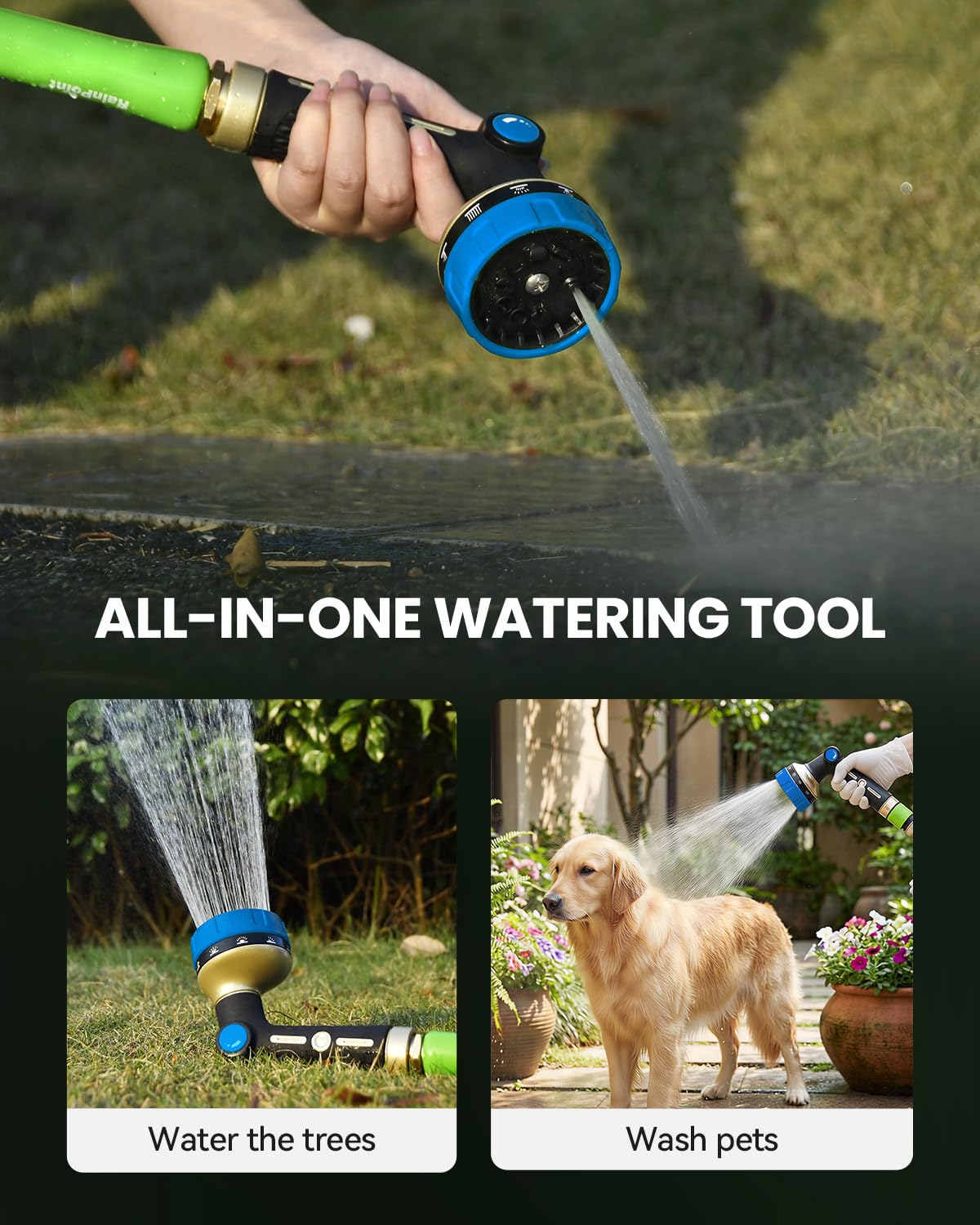 RAINPOINT flat spray for wide-area irrigation and rinsing.