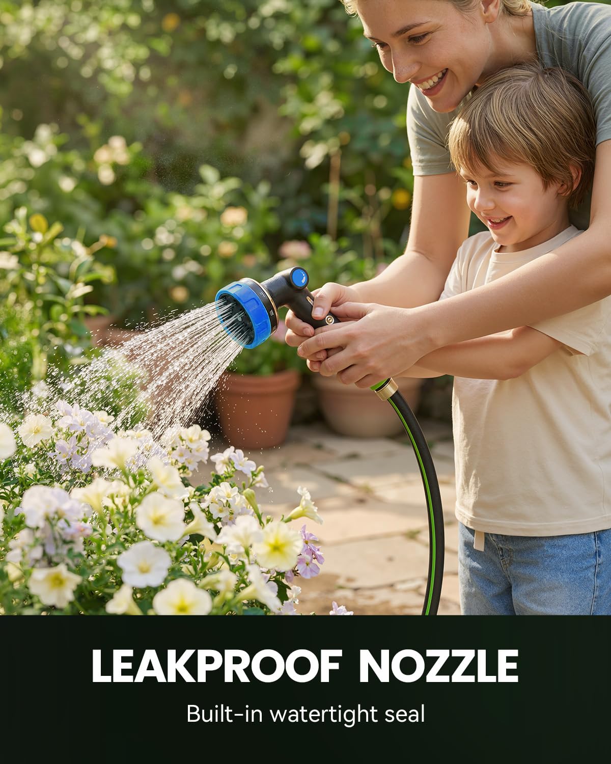 RAINPOINT full spray provides broad coverage for lawns and patios.