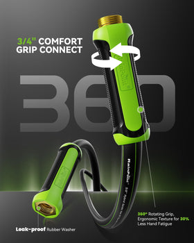 RAINPOINT garden hose smooth flow reduces interruptions for efficient cleaning