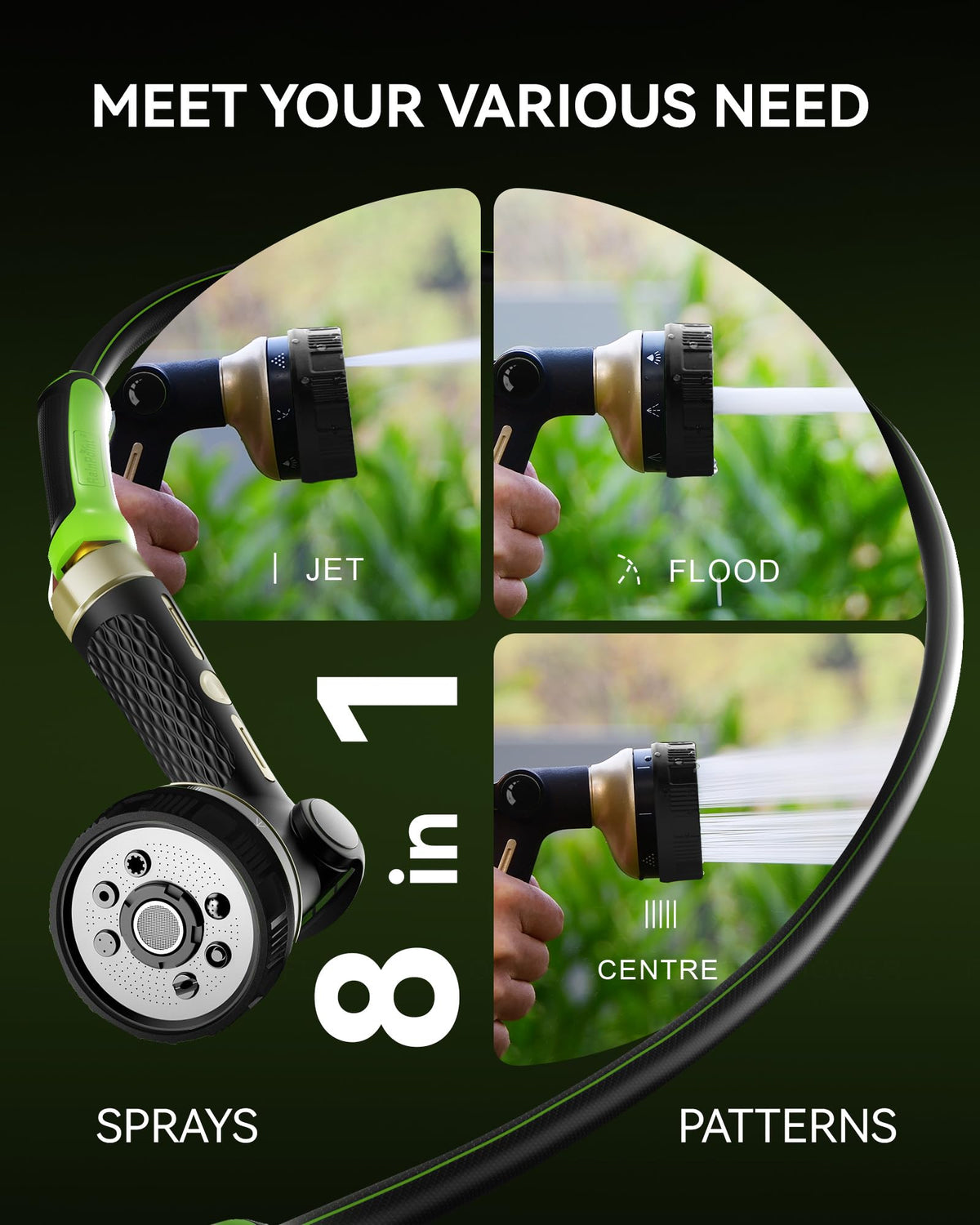 Rainpoint hose sprayer durable body emphasizing rugged construction