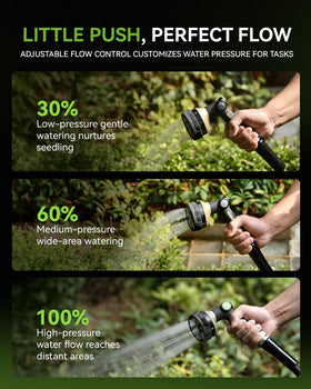 Rainpoint hose sprayer shower mode gentle rinse for delicate blooms