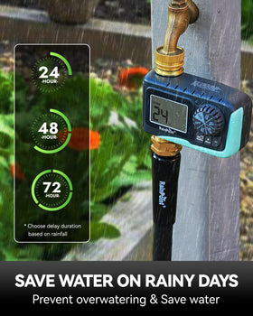 RAINPOINT metal construction withstands up to 140 PSI for reliable outdoor use.