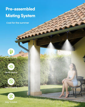 Rainpoint ultra-fine mist nozzles deliver silk-like cooling