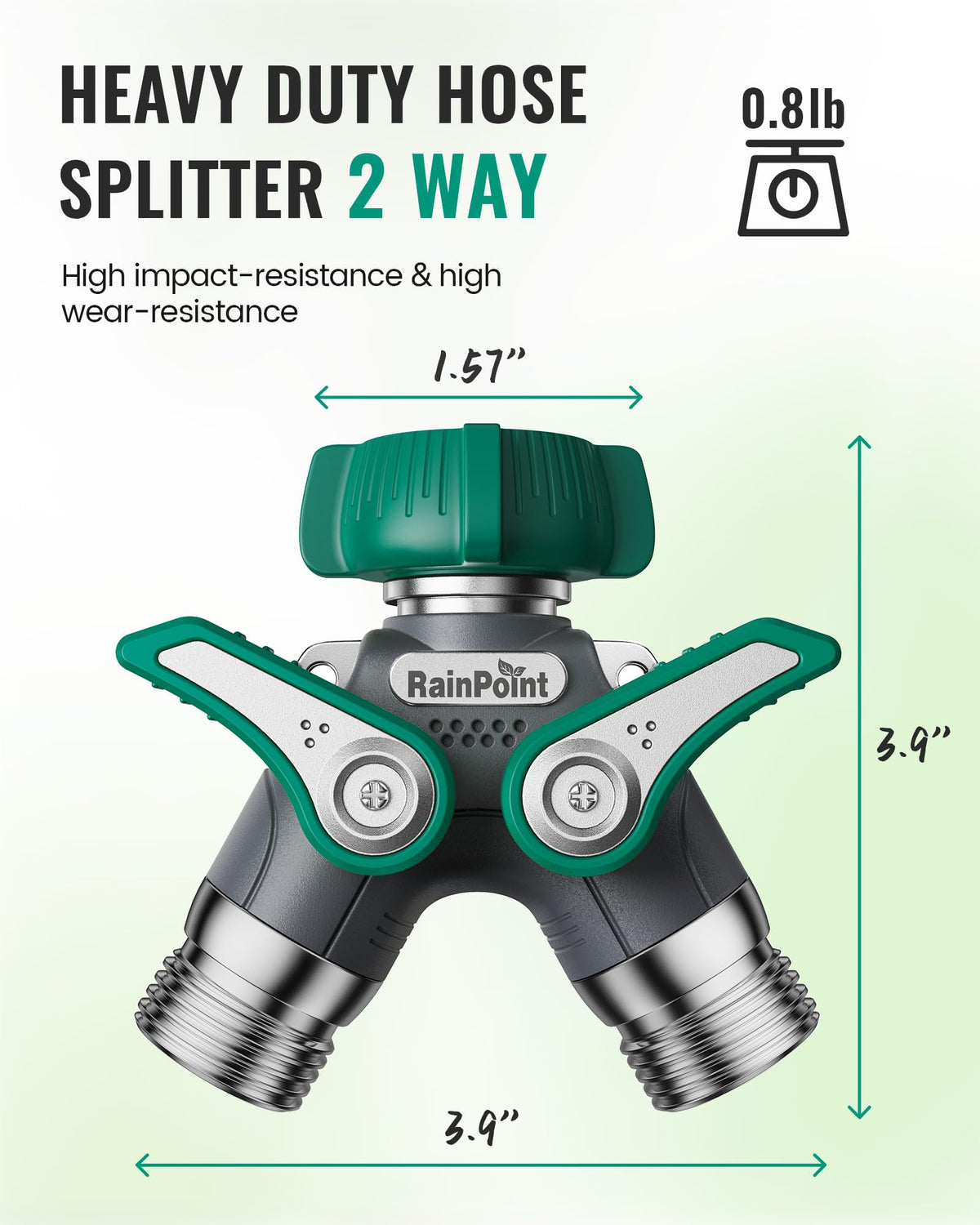 RAINPOINT garden setup enables versatile watering and rinsing tasks.