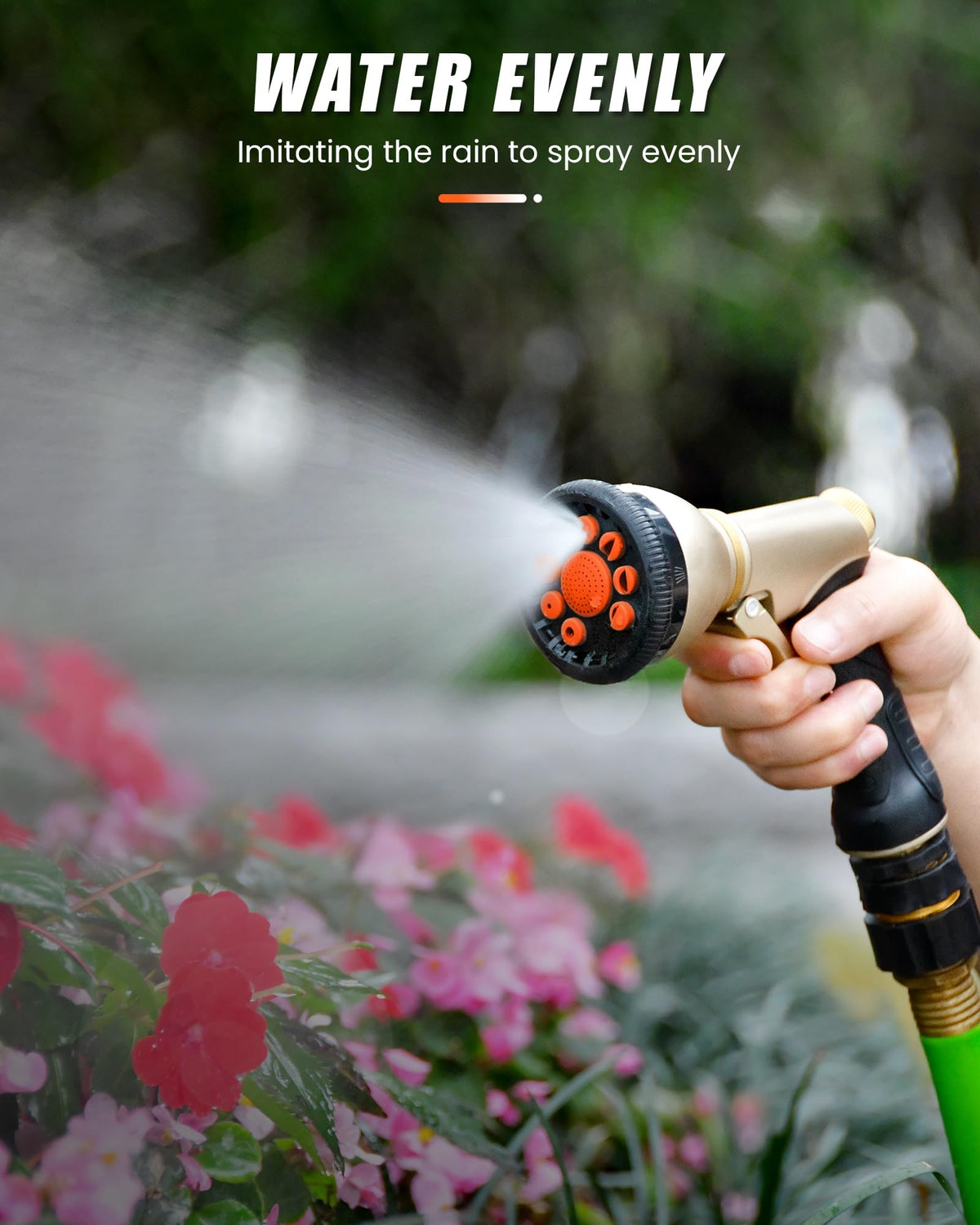 RAINPOINT nozzle ideal for watering plants, lawns, and pet rinsing