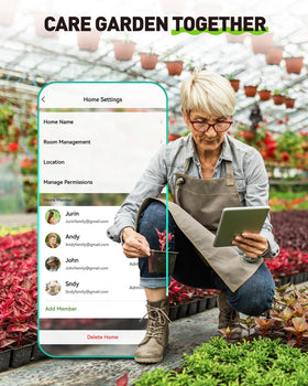 Shared control with family members for convenient watering.