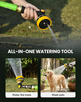 RAINPOINT shower mode provides gentle watering for flowers and shrubs.