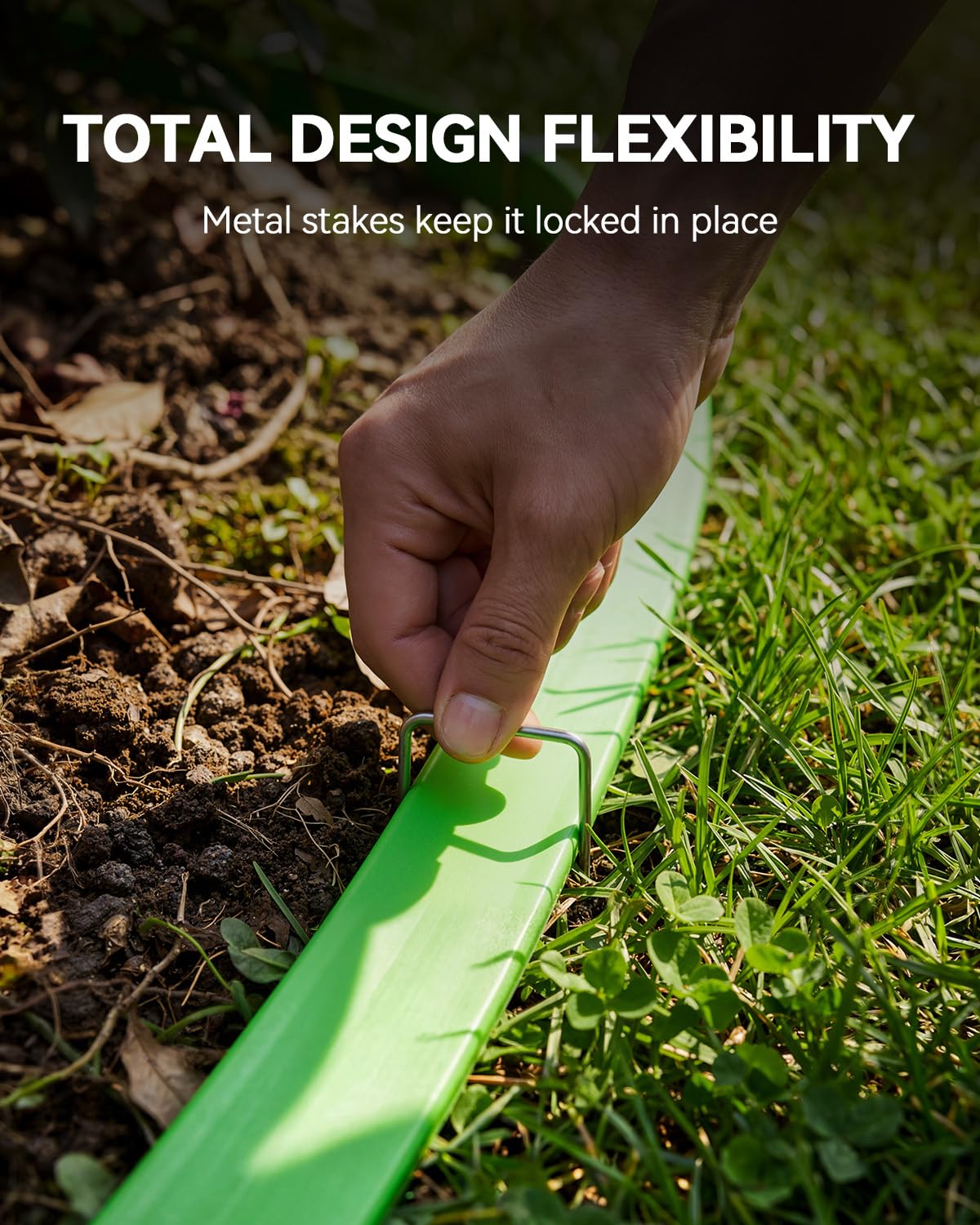 RAINPOINT stakes secure the hose for stable, targeted irrigation