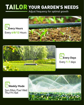 RAINPOINT Sprinkler Timer compact design fits tight outdoor spaces