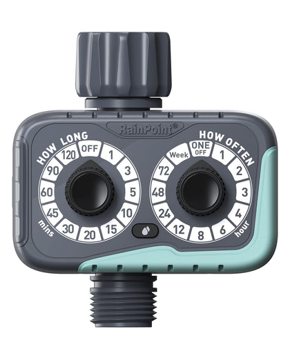 RAINPOINT Sprinkler Timer dial control for easy daily watering schedules