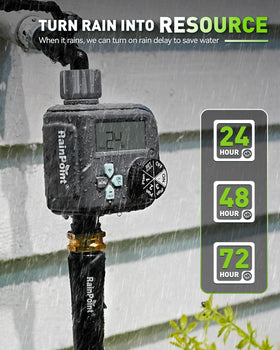 RAINPOINT Sprinkler Timer manual mode enables on-demand watering
