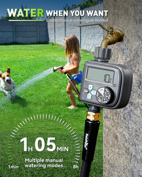 RAINPOINT Sprinkler Timer rain delay mode helps conserve water