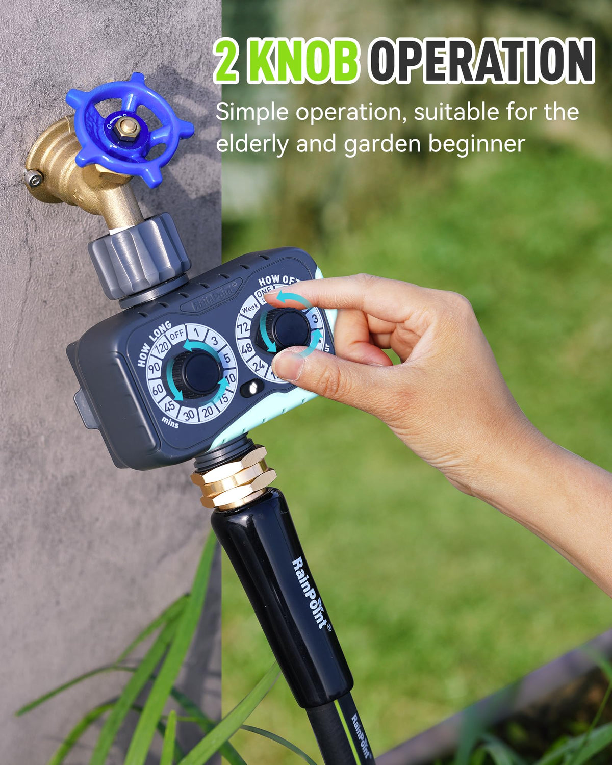 RAINPOINT universal port three quarter inch ensures hose compatibility