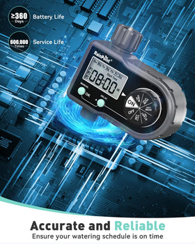 RAINPOINT Sprinkler Timer waterproof IP54 design supports garden use in varying weather