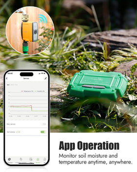 Close-up of three-probe design highlighting wider soil coverage and faster detection