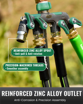 RAINPOINT tool-free leakproof install with brass swivel simplifies setup