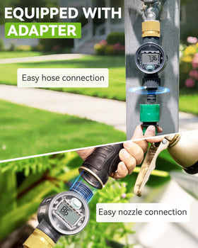 RAINPOINT four-mode meter tracks flow, consumption, average, and total.