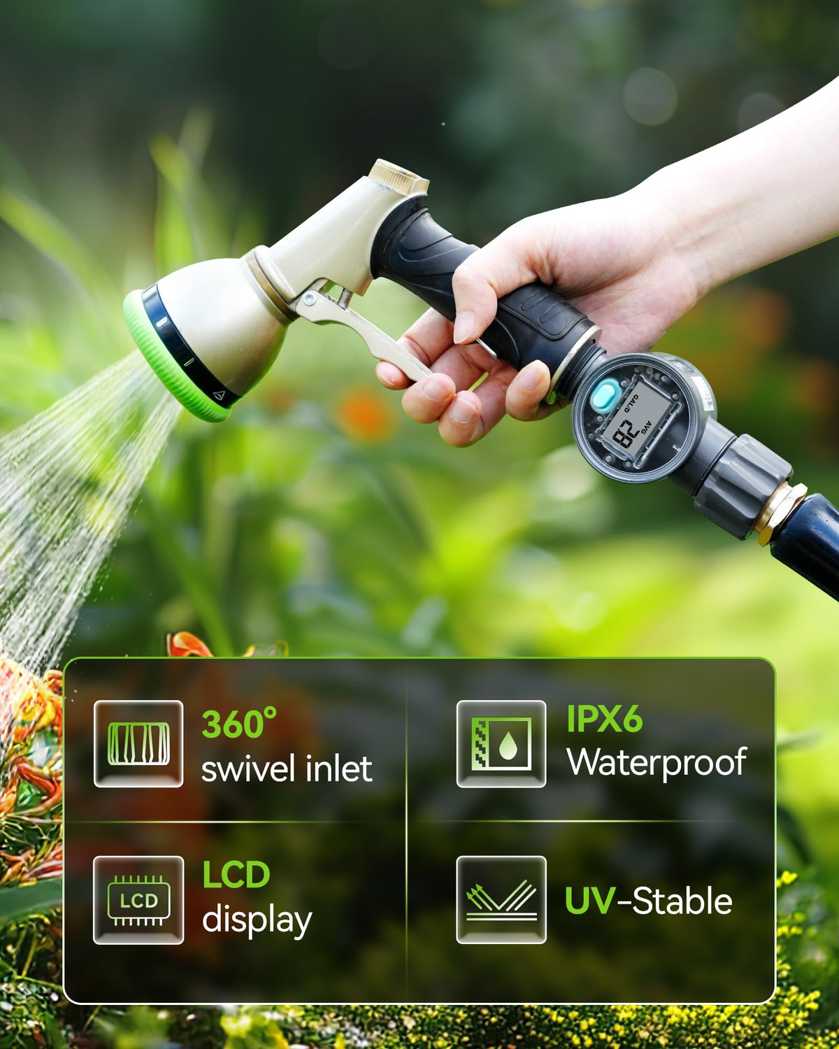 RAINPOINT quick adapters adapt to different hose diameters for easy setups.