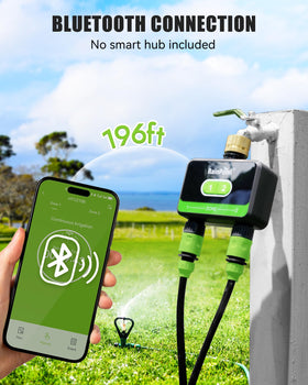 RainPoint water timer app setup shows easy schedule configuration.