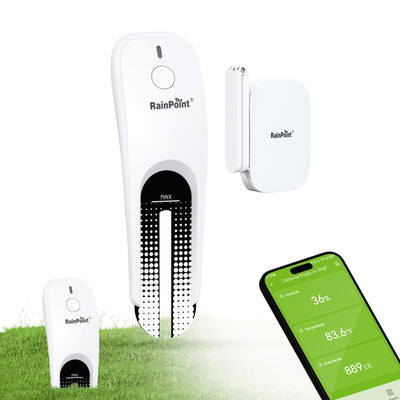 RAINPOINT WiFi soil moisture meter monitors soil moisture for healthy indoor and outdoor plants.
