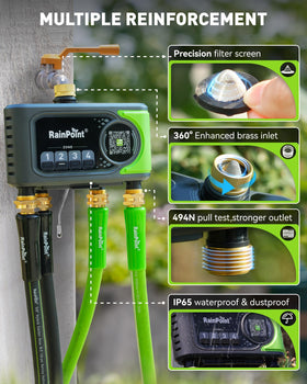 rainpoint wifi sprinkler timer manual watering button demonstrates quick fallback.