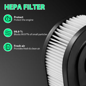 Raipoment air filter six-pack shows reliable lawn mower replacements.