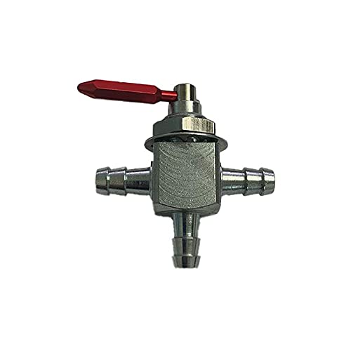 Raisman fuel cutoff valve 1/4-inch barbs suit Exmark units for safe storage and quick isolation.