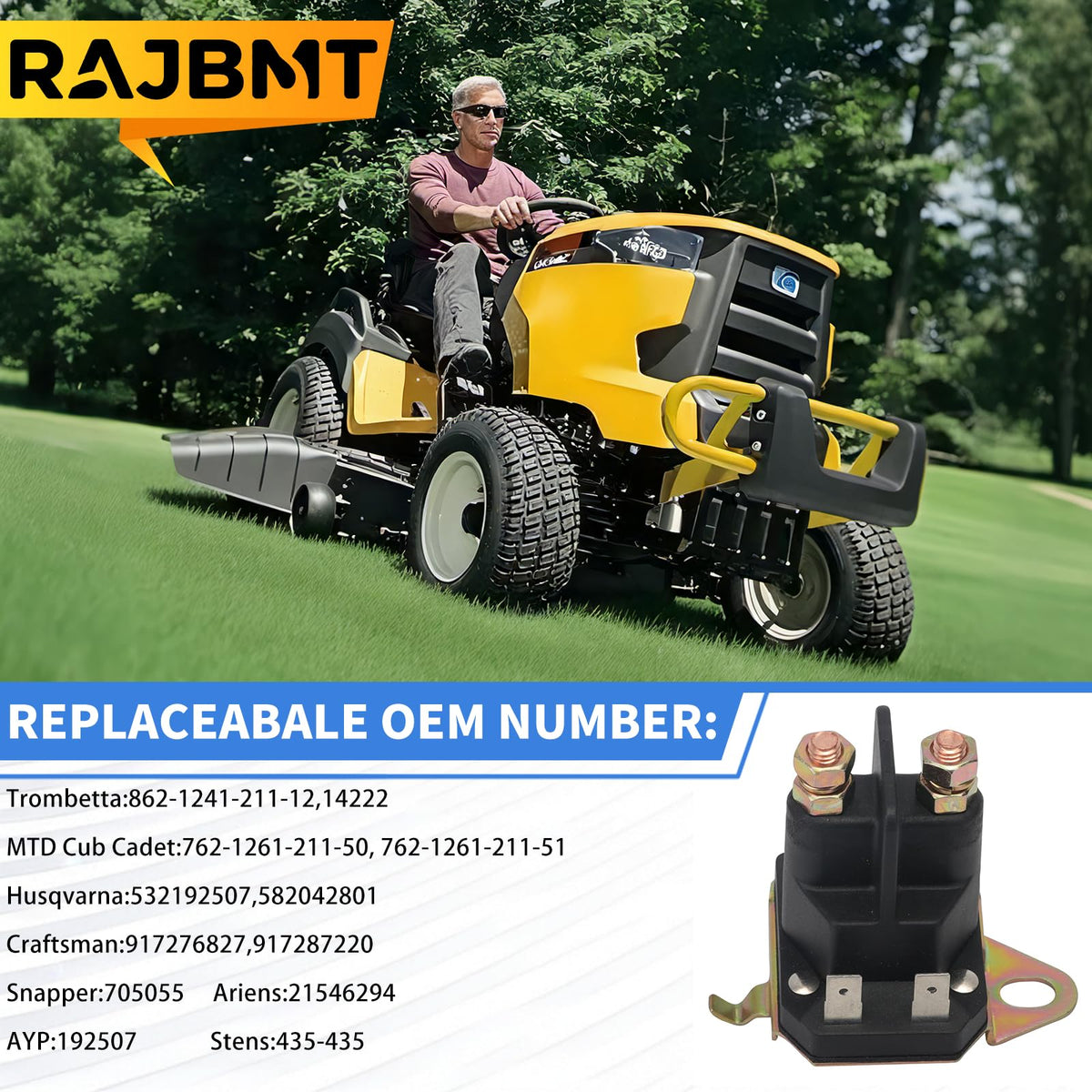 RAJBMT 435-325 compatibility spans CC, LGT, and RZT mower lines