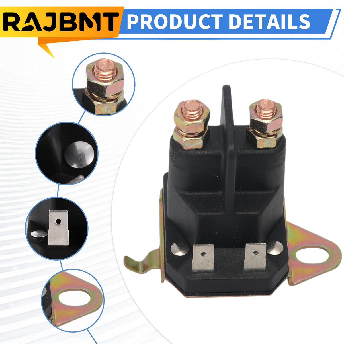 RAJBMT 435-325 solenoid with spade connectors for quick installation
